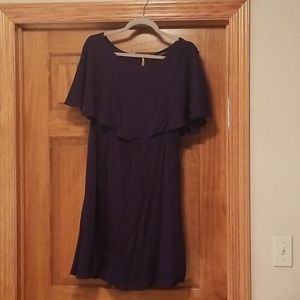 Navy blue double layer dress